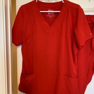 Red Barco One Scrub Set Size Large